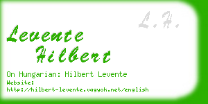 levente hilbert business card